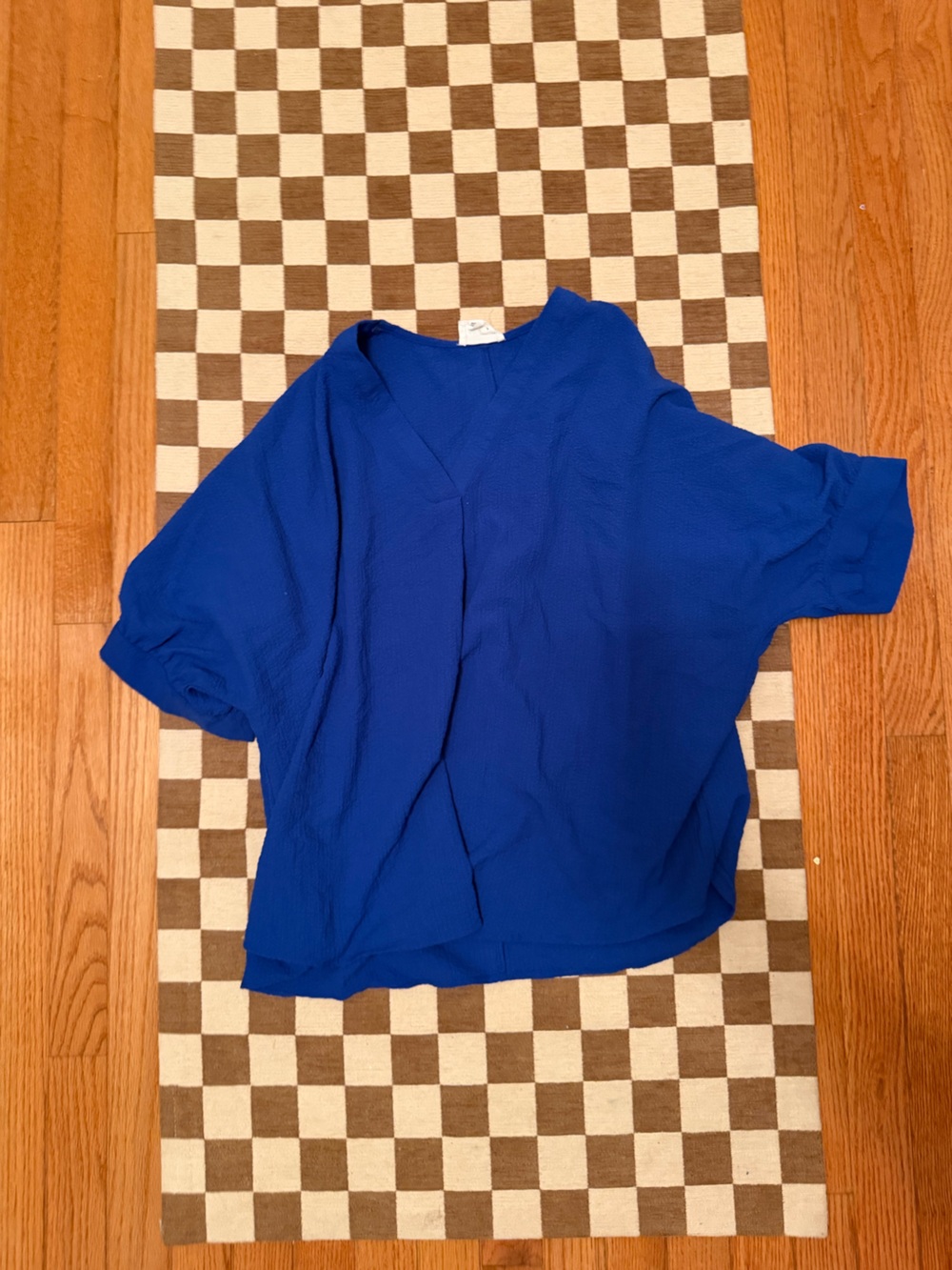 Andree Royal Blue V-Neck Short-Sleeve Tunic